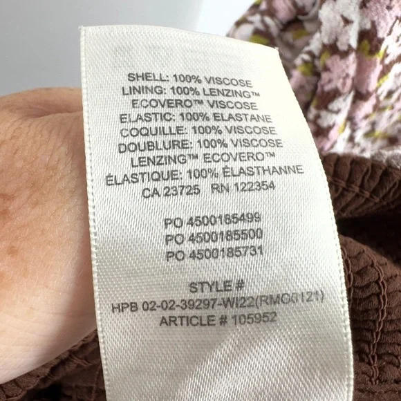 Aritzia Sunday Best Sinatra Blouse Top Womens Small Smocked Crop Floral Cottage - Picture 8 of 11